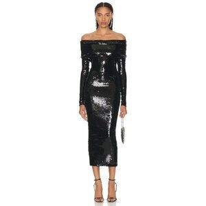 ALEXANDRE VAUTHIER Couture Edit Sequin Dress in Black 36 New Womens Bodycon